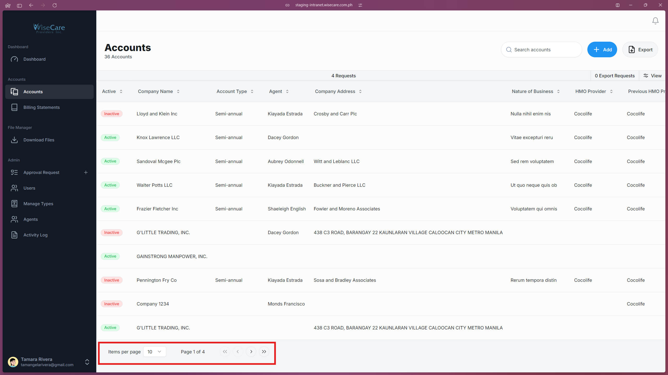 Account Pagination Account Pagination