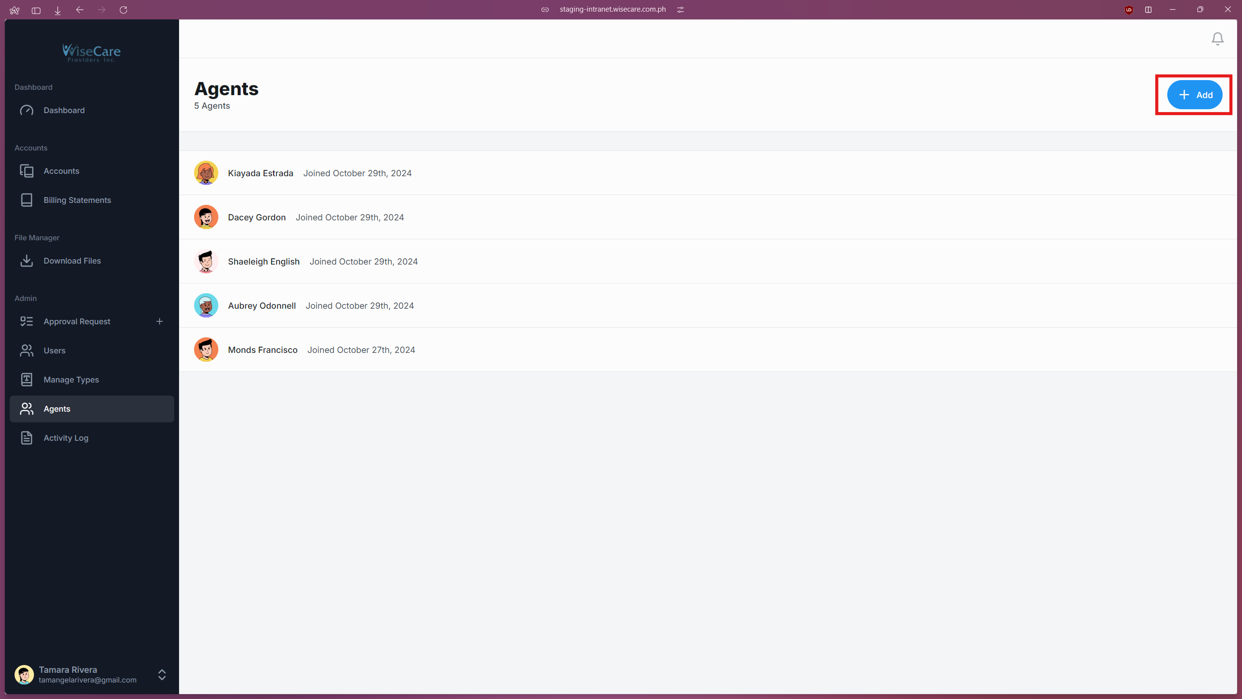 Agents Add Button Agents Add Button