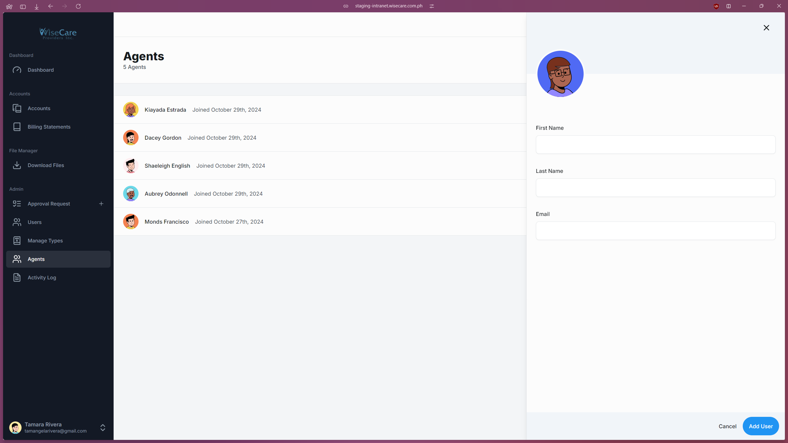 Entering Agent Details Entering Agent Details