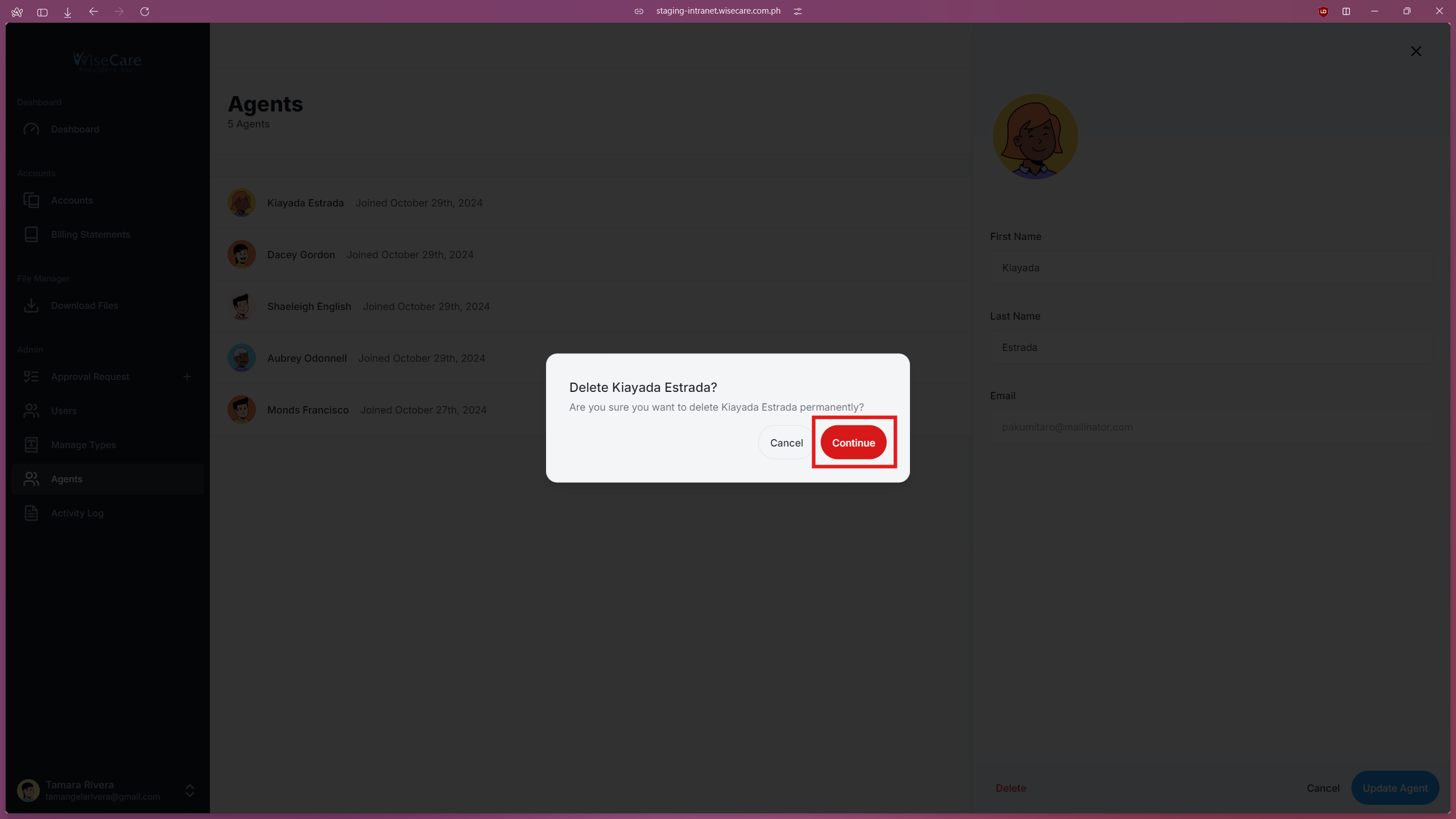 Agent Deletion Agent Deletion