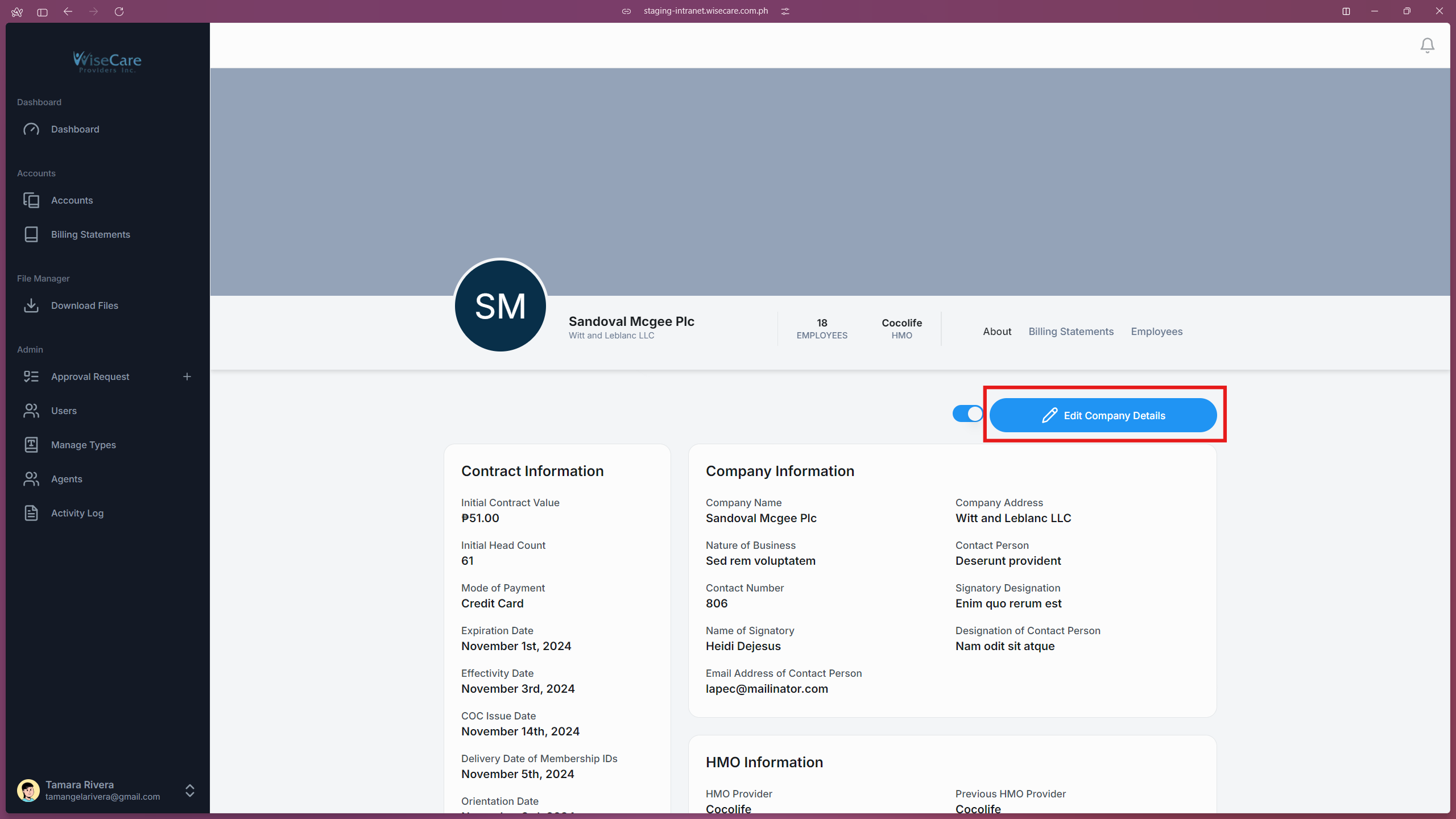 Company Profile Edit Button Company Profile Edit Button