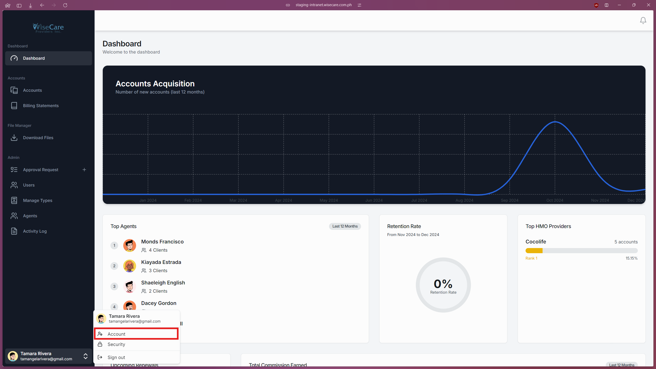 Navigating to Account Settings Page Navigating to Account Settings Page